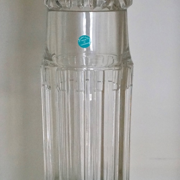 TIFFANY & Co ATLAS Crystal Bedside Water Decanter Carafe w/Insert Tumbler Lid, H - Picture 2 of 6